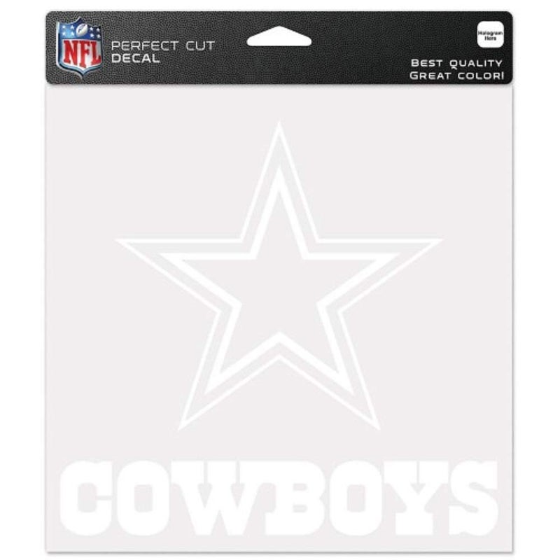 WinCraft NFL Dallas Cowboys WCR25659014 Perfect Cut Decals, 8" x 8",White
