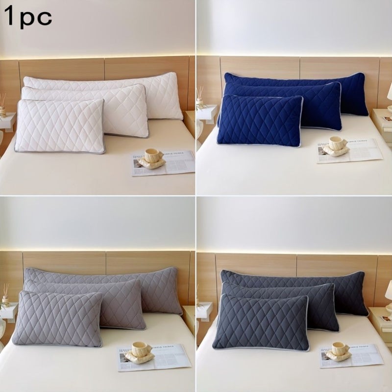 Queen Size Black Body Pillowcase Ultra Soft Luxurious Long Pillowcase Breathable Envelope Closure - Image 1