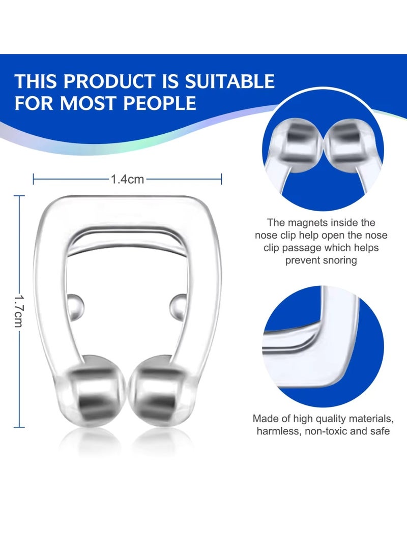 Sefudun 6Pcs Nose Clip Anti Snoring Device Nose Clip for Snoring with Snore Stopper with Adjustable Magnet Silicone Nasal Nose Clip Stop Snoring Relieve Snoring Solution for Quieter Sleep - Image 4