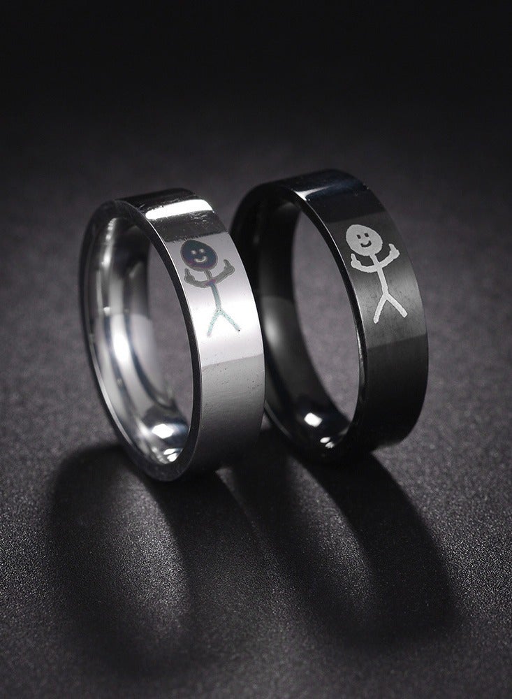 Fashion Titanium steel Couple Ring - Image 1