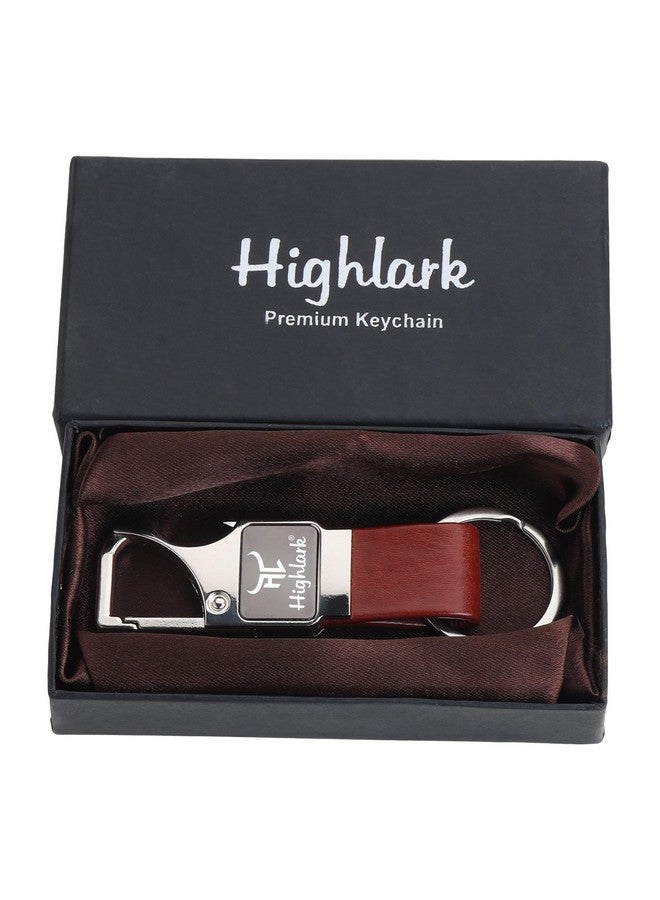 Highlark® Keychain with Faux Leather Loop | Uses For Home, Office, Car & Bike Keyring | Durable & Stylish Key Holder | Carabiner with Bottel opener keychain for Men & Women (Set of 3) - Image 5