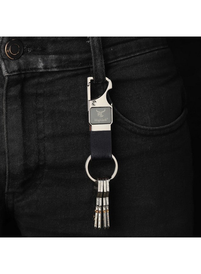 Highlark® Keychain with Faux Leather Loop | Uses For Home, Office, Car & Bike Keyring | Durable & Stylish Key Holder | Carabiner with Bottel opener keychain for Men & Women (Set of 3) - Image 4