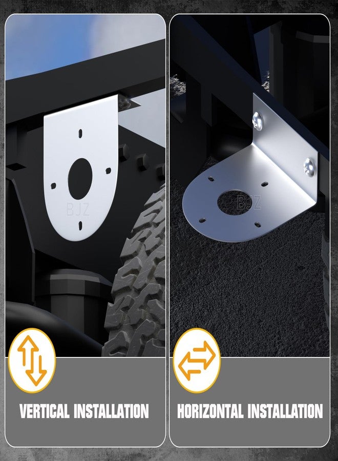 BJZ Watermelon LED Light Brackets, 304 Stainless Steel Mounting Brackets with Pre-Drilled Holes, Universal Watermelon Light L-Shape Holder for Car Truck Underglow Side Tail Roof Auxiliary Lights, 2Pcs - Image 5