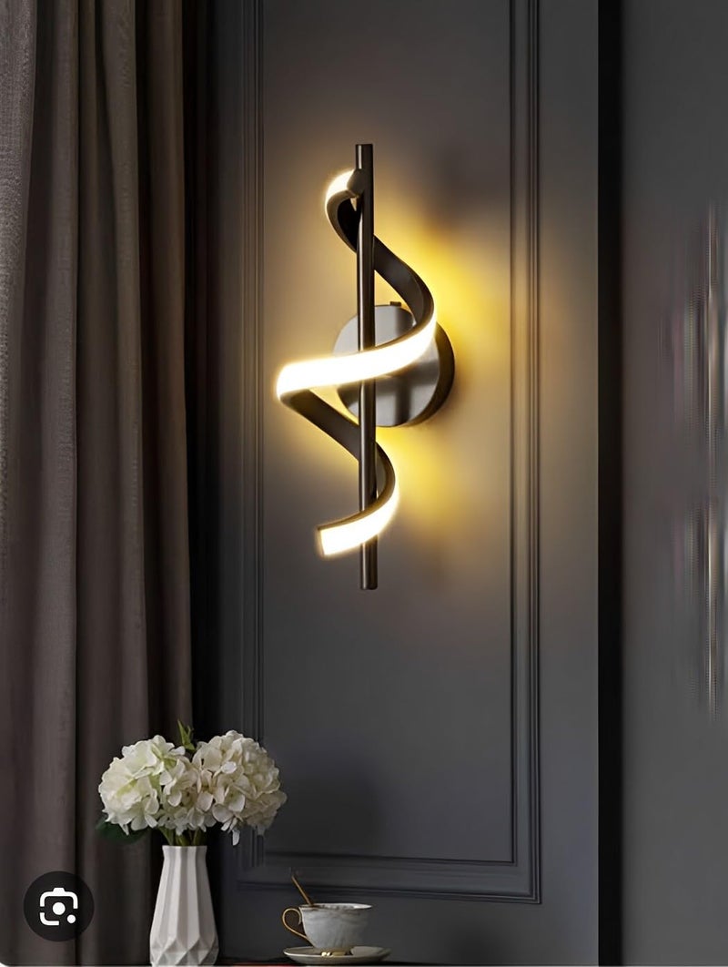 FILLISKA Luxurious LED Wall Lamp for Home with Adjustable Colour Changing Function (Black Spiral-5253)(1 Year Warranty) - Image 5