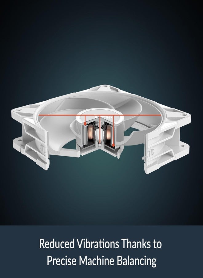 أركتيك مروحة ARCTIC P14 Pro Reverse A-RGB - مروحة ممتازة مقاس 140 مم بتدفق هواء عكسي، مروحة PWM مع موزع كابل Y، سرعة دوران من 400 إلى 2650 دورة في الدقيقة، دقة PWM أقل من 5% عند 0 دورة في الدقيقة، إضاءة RGB رقمية 5 فولت، محمل هيدروديناميكي، 4 دبابيس - أبيض - Image 2