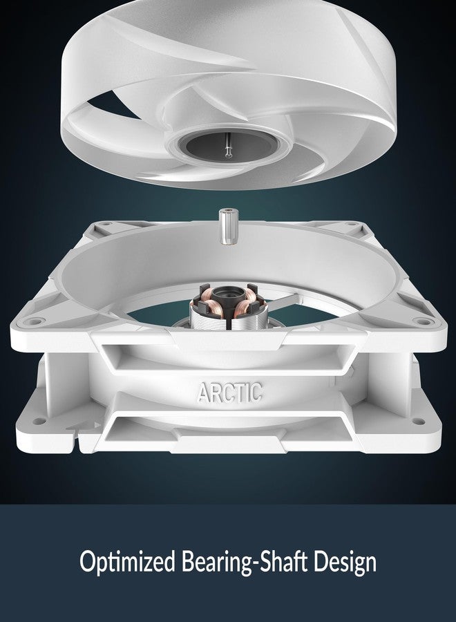 أركتيك مروحة ARCTIC P14 Pro Reverse A-RGB - مروحة ممتازة مقاس 140 مم بتدفق هواء عكسي، مروحة PWM مع موزع كابل Y، سرعة دوران من 400 إلى 2650 دورة في الدقيقة، دقة PWM أقل من 5% عند 0 دورة في الدقيقة، إضاءة RGB رقمية 5 فولت، محمل هيدروديناميكي، 4 دبابيس - أبيض - Image 3