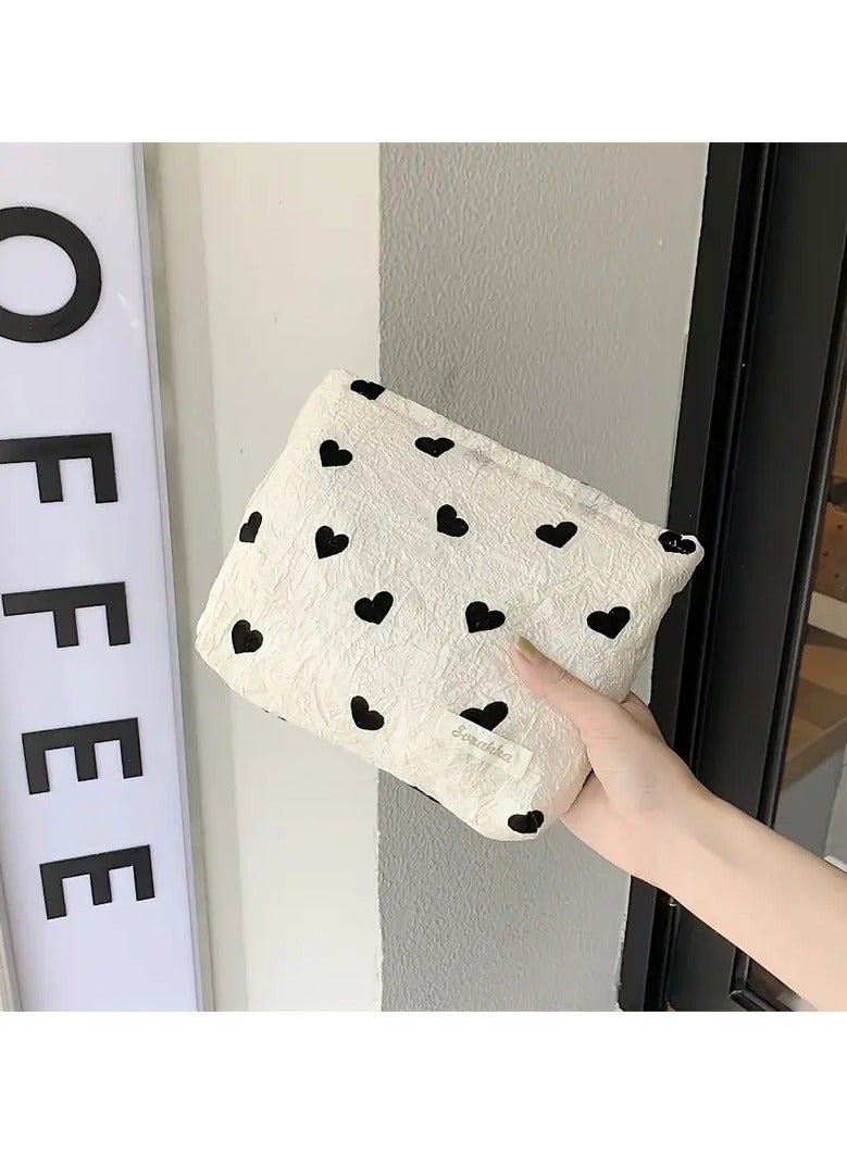 ORiTi 1 قطعة حقيبة ماكياج نمط القلب السفر حقيبة مستحضرات التجميل سستة يشكلون المنظم مقاوم للماء حقيبة أدوات الزينة للنساء الفتيات الهدايا - Image 5