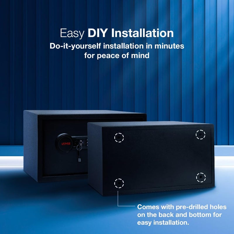 Ozone Ozone 35 litres Digital Safe Locker for Home Office Digital Lock 1Way Unlocking Password Size 250H x 455W x 375D mm Weight 123kg 2Year Warranty  - Image 4