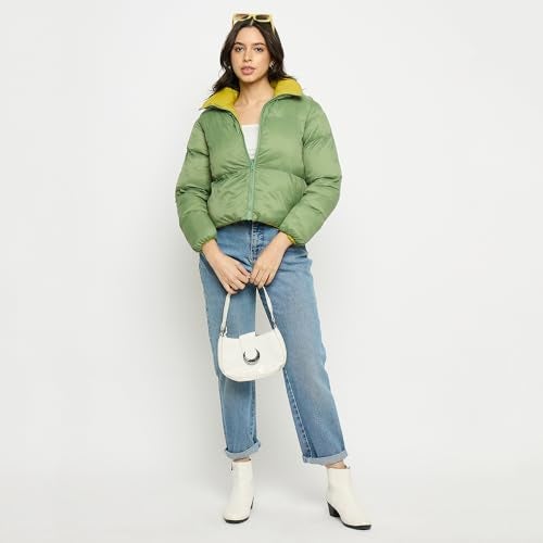 Duke Stardust Women Full Sleeve Short Reversible Jacket (SDZ4044_Olive_XL) - Image 2