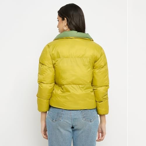 Duke Stardust Women Full Sleeve Short Reversible Jacket (SDZ4044_Olive_XL) - Image 3