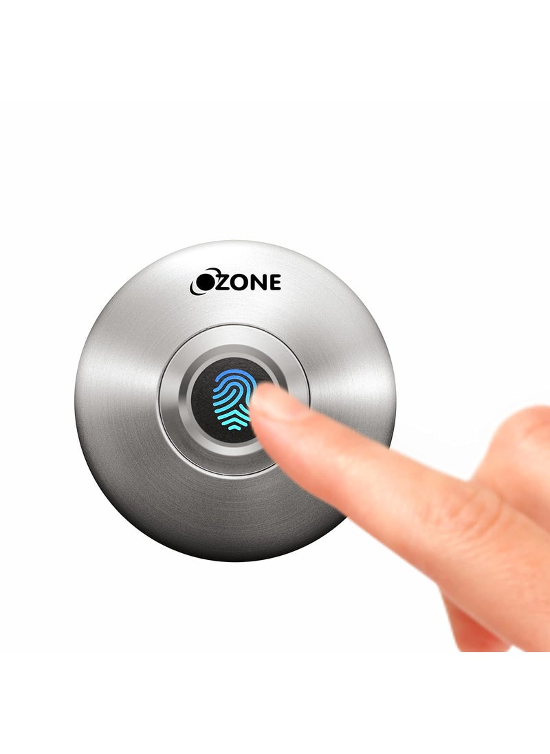Ozone Ozone OZFL55F Fingerprint Access Automatic Locking System Smart Digital Furniture Lock Silver  - Image 1