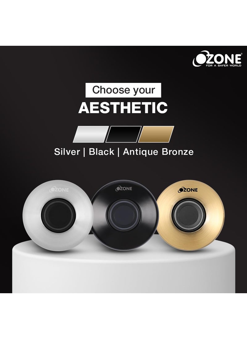 Ozone Ozone OZFL55F Fingerprint Access Automatic Locking System Smart Digital Furniture Lock Silver  - Image 3