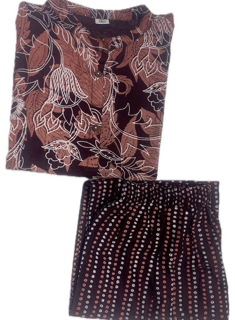 Kurta set Printed Maroon (xl)  - Image 3
