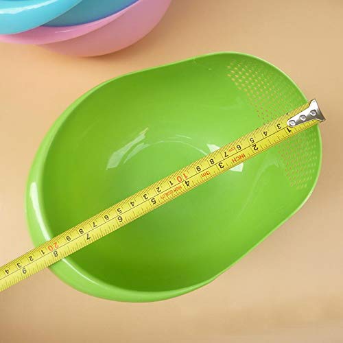 Naivete Plastic Grains & Vegetables Washing Bowl & Strainer, Fruit/Rice Pulses Noodles/Pasta Washing Bowl Strainer-Random Color - Image 3