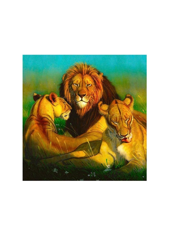 RYN World Lion Day Mdf Wall Art Multicolour 30x30centimeter - Image 1