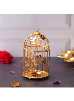Webelkart Webelkart Gold Plated Colour tealight Candle Holder with Flower Vine- Diwali Candle Holder- Diwali Decorations Items for Home Decor  - Image 2
