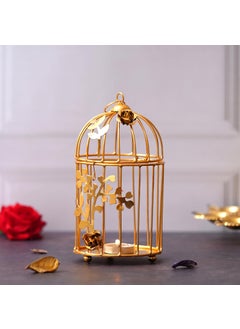 Webelkart Webelkart Gold Plated Colour tealight Candle Holder with Flower Vine- Diwali Candle Holder- Diwali Decorations Items for Home Decor  - Image 1