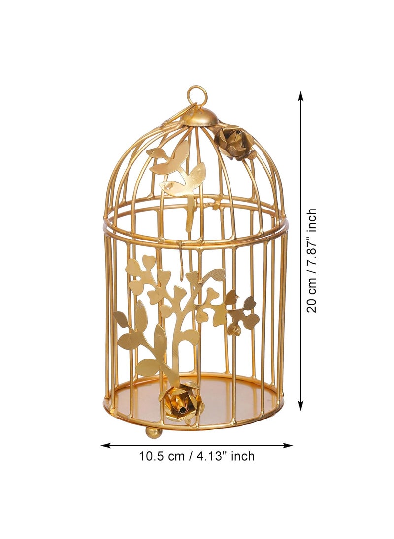 Webelkart Webelkart Gold Plated Colour tealight Candle Holder with Flower Vine- Diwali Candle Holder- Diwali Decorations Items for Home Decor  - Image 3