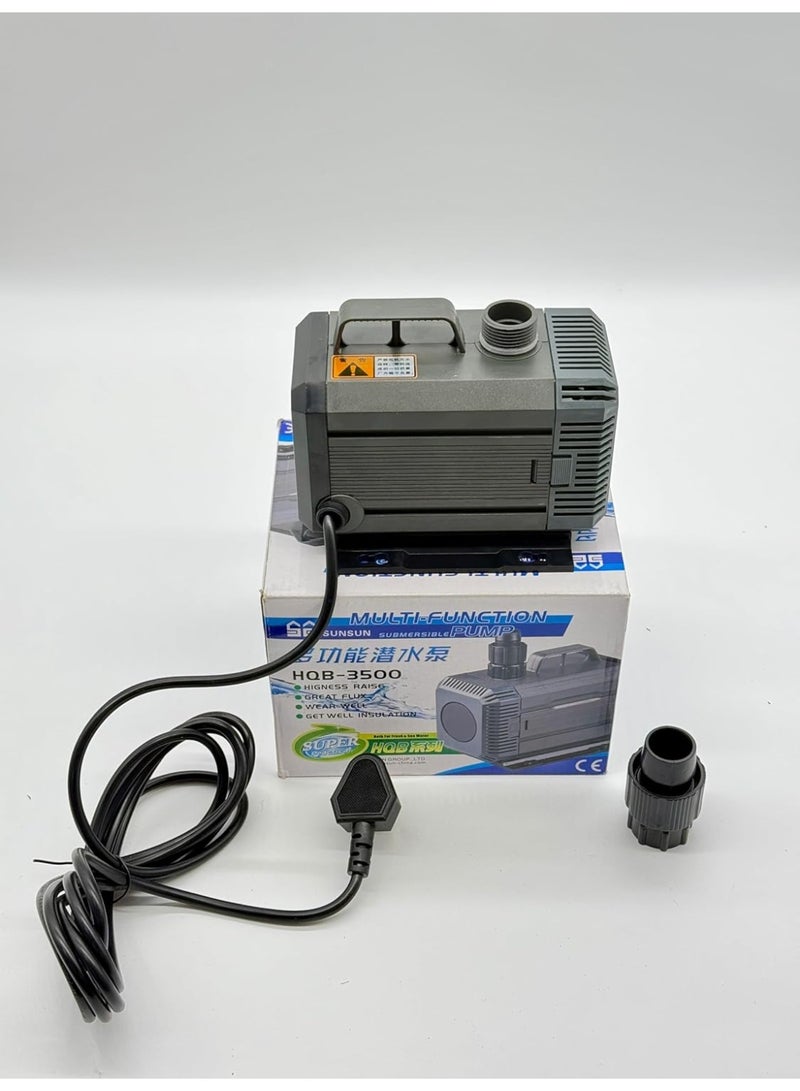 Sunsun HQB-3500 Water Submersible Pump | 3000 LPH Flow Rate | 85W Power | 3.5m Pumping Height – for Aquariums, Hydroponics, Ponds & Fountains - Image 1