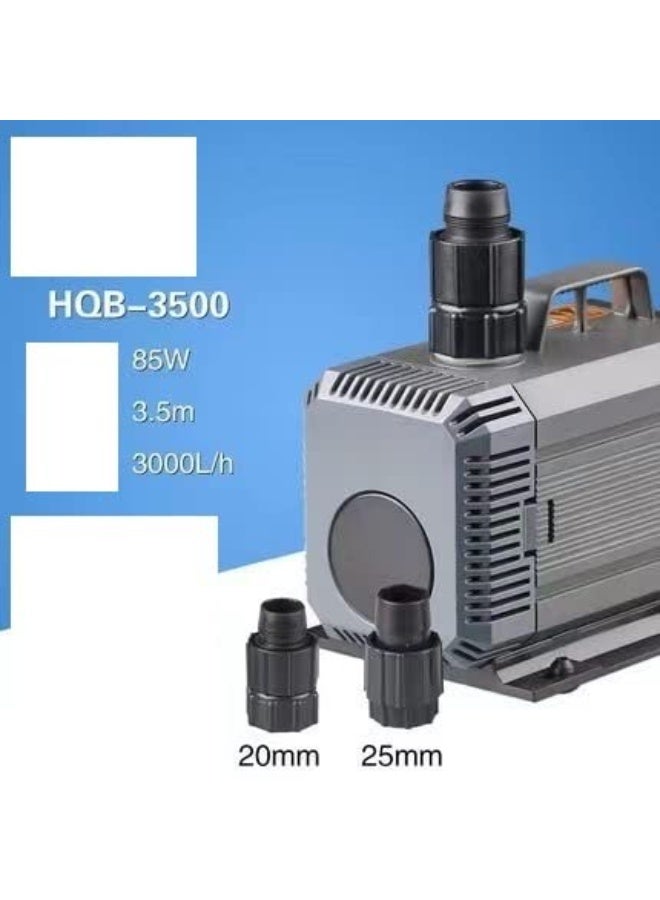Sunsun HQB-3500 Water Submersible Pump | 3000 LPH Flow Rate | 85W Power | 3.5m Pumping Height – for Aquariums, Hydroponics, Ponds & Fountains - Image 2