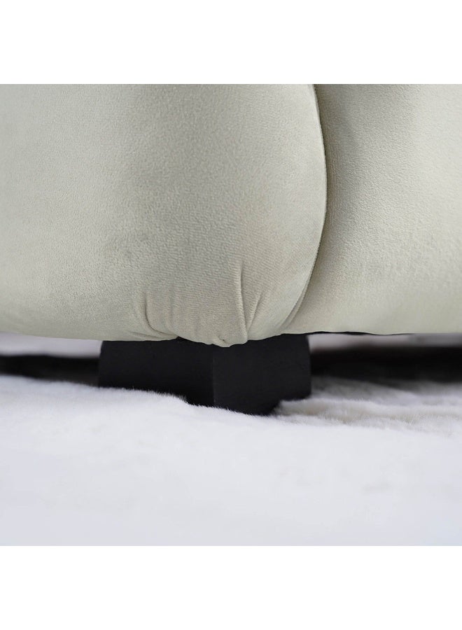 Pan Home Emirates Gama Bench-Velvet~White - Image 3