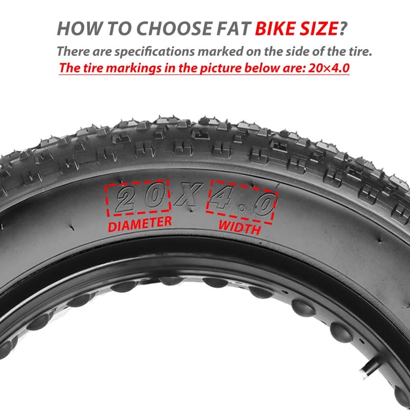 MOHEGIA EBike Fat Tire Replacement Set: 2 Pack 20 x 4.0-inch Folding Bicycle Tires, Inner Tubes, and Tire Levers, High-Performance and All-Terrain with Offroad or Trail Riding - Image 2