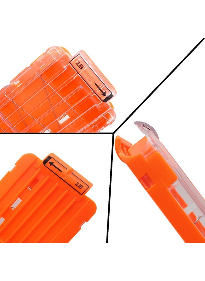 Hosim 2 Pack Bullet Clips For Series Quick Reload High Capacity Kid'S Soft Toy Gun Magazine 18Dart Without Reloading Ammo Cartridge Dart Gun Clips Transparent+Transparant Orange  - Image 3