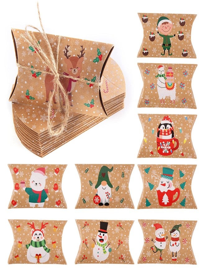LOKIPA Christmas Small Boxes, 36 Gift Pillow Boxes Candy Jewellery Box for Christmas Party Favor - Image 1