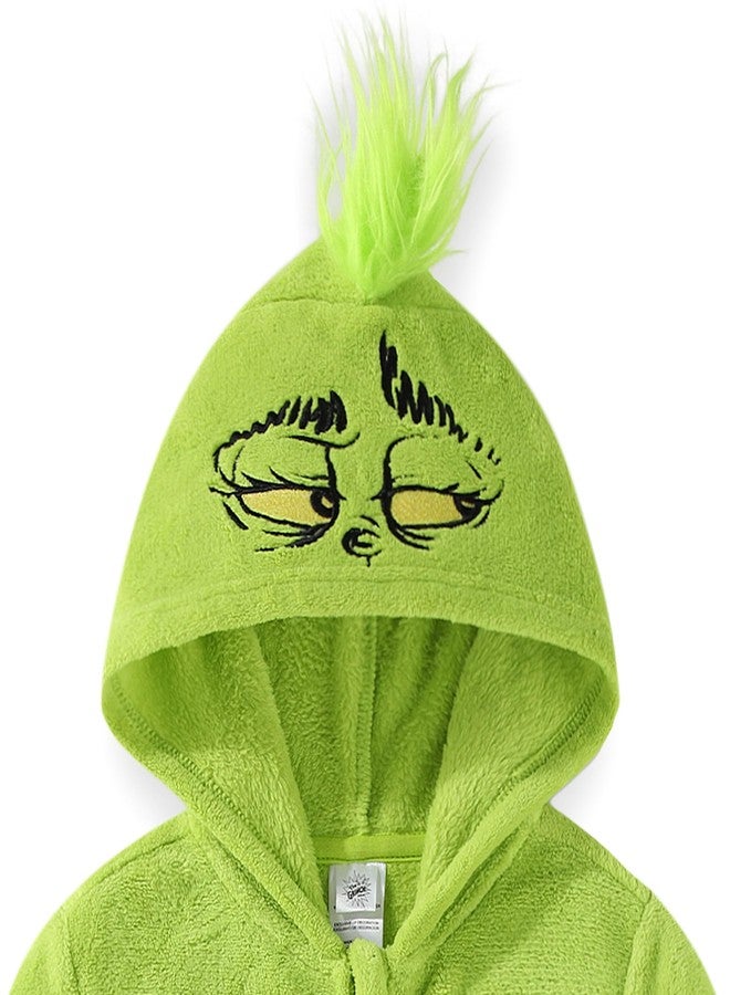 Dr. Seuss Grinch Christmas Cosplay Hooded Coverall for Toddler and Big Kids - Image 3