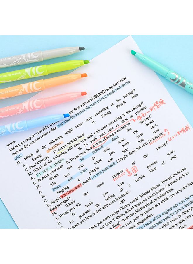 Pilot Erasable Highlighter, Natural Color Series, Color Frixion Marker, Highlighting Pen, Sw-Fl Slanted Tip, Blue, Single Pen