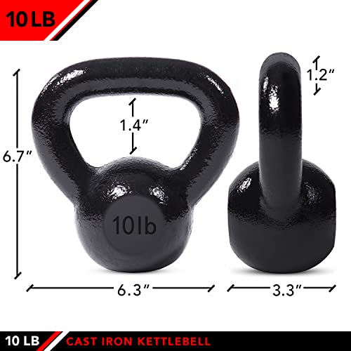 JFIT Kettlebell Weights Cast Iron, 10 LB - Image 2