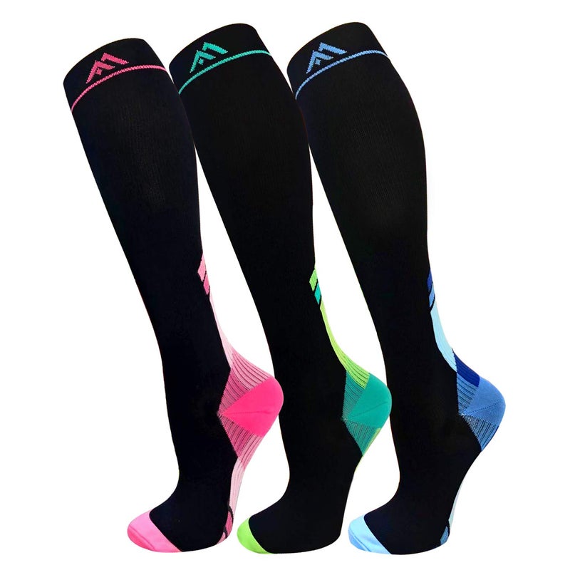 FuelMeFoot 3 Pack Copper Compression Socks - Compression Socks Women & Men Circulation - Best for Medical,Running,Athletic - Image 1