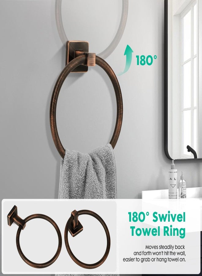 Ntipox 5 Piece Antique Bathroom Hardware Accessories Set Oil Rubbed Bronze,24 Inch Towel Bar Set,Towel Rack Set,Bathroom Towel Holder Set - Image 5