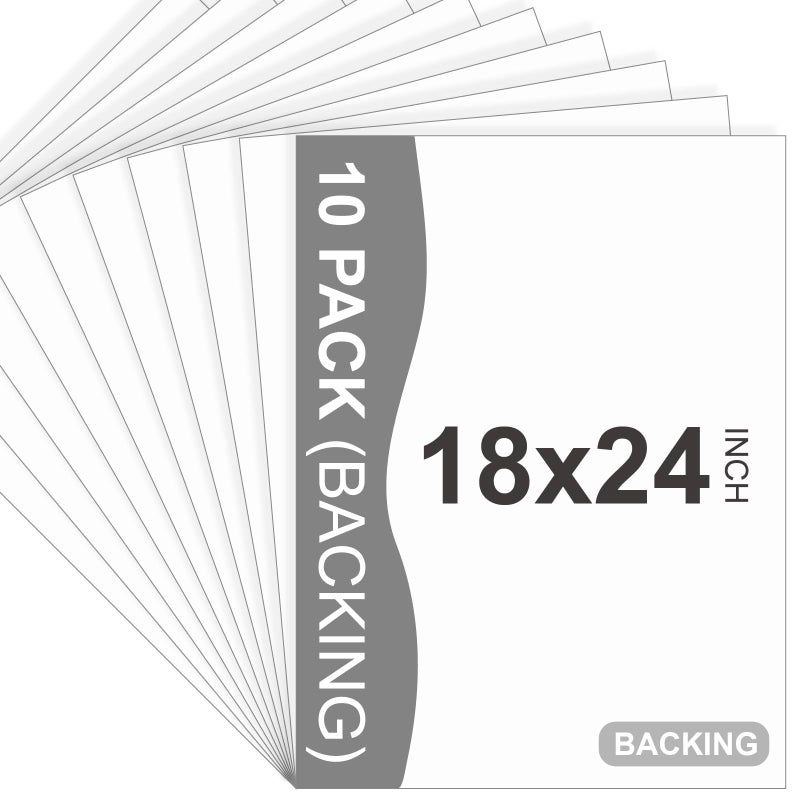 Somime 10 Pack Backing Boards, 18x24 Uncut White Mats Matboards, Acid-Free Backerboards for Art Prints, Ideal for Photos, Pictures, Prints, and Frames - Image 1