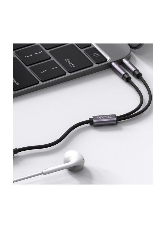 Yesido Ysido YAU29 3.5mm 2 Male to 1 Female Headphone Microphone Adapter, Y Splitter Audio Cable | High Quality  - Image 3