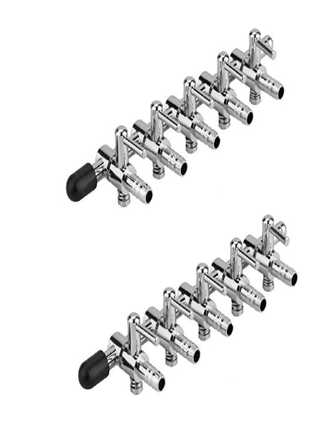 bnafes صمام هواء حوض السمك من بنافيس، مشعب خماسي الاتجاهات، أنبوب مضخة تدفق الهواء، صمام تحكم بذراع، عبوة من قطعتين - Image 1