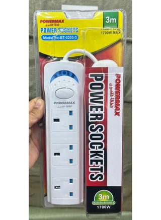 Electrical extension, multi-function power socket 3 meters