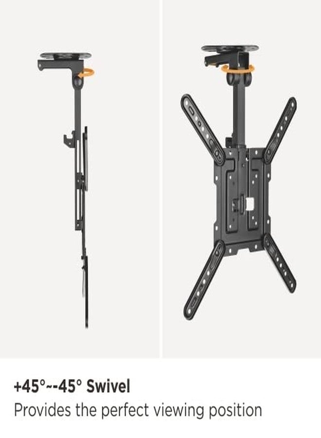 ماونت بلس حامل Mount Plus CM344 القابل للطي للتلفزيون والشاشة، يُثبّت على السقف أو السقف، قابل للدوران | يناسب أجهزة التلفزيون المسطحة من 23 إلى 55 بوصة | متوافق مع معايير VESA 200x200 و400x400 | قابل لتعديل الارتفاع | مناسب للأسقف المائلة - Image 5