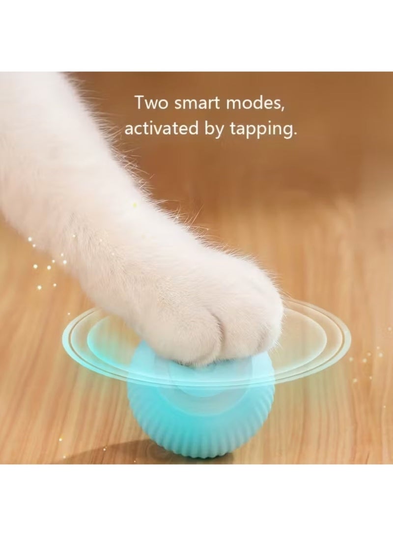 ZedAura Interactive Cat Ball Toy, Automatic Rotating Electric Kitten Toy with Feather & Ball Attachments, USB Rechargeable, Intelligent Movement for Indoor Cats, Exercise & Boredom Relief - Image 5