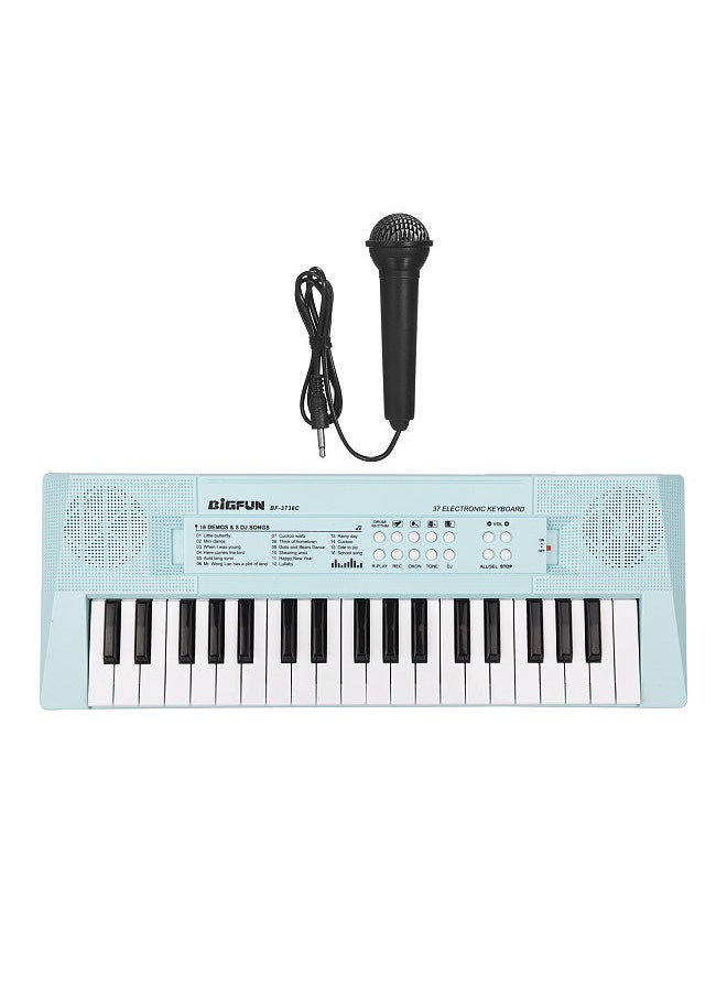 Generic - Electronic Piano with Mini Keyboard 37-Key Electronic Keyboard Piano Children' s Piano Blue - Image 1