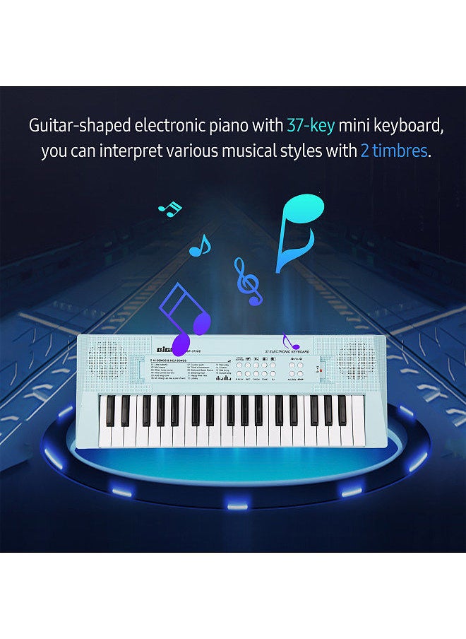 Generic - Electronic Piano with Mini Keyboard 37-Key Electronic Keyboard Piano Children' s Piano Blue - Image 1