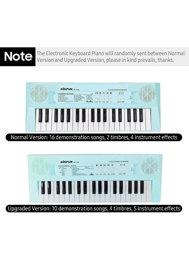 Generic - Electronic Piano with Mini Keyboard 37-Key Electronic Keyboard Piano Children' s Piano Blue - Image 1
