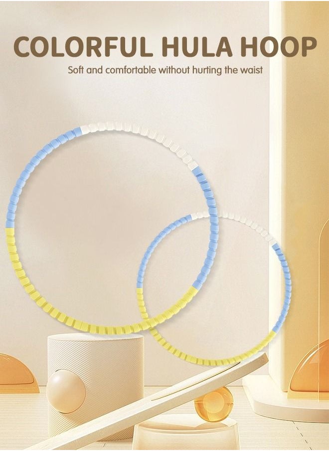 GROIC Hula Hoop Weighted Detachable Exercise Ring, 5 Sections Plus Size Portable for Home Life Sports Equipment, Fat Burning Core Exercise Equipment, Soft Padding Fascia Massage,30 in Diameter  - Image 2