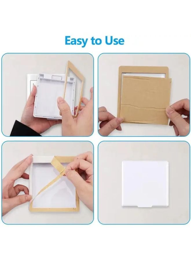 4 Pack Black Transparent Waterproof Switch Socket Cover Self Adhesive Slim Outlet Guard - Image 5