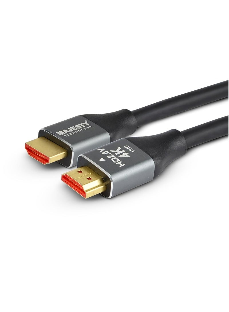 ماجيستي كيبل HDMI 2.0 فائق السرعة - 18Gbps يدعم 4K@60Hz، 2K@144Hz، 1080P@240Hz - ARC، Dolby Vision، HDR10+، 3D - متوافق مع PS5/4، Xbox ، MacBook، التلفزيون الذكي، الكمبيوتر، (15M)