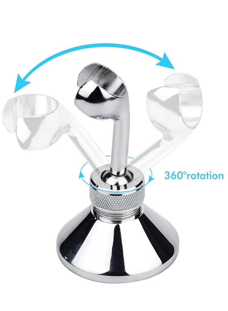 Shower Head Holder, Adjustable Removable Wall Bracket Zinc Alloy Bathroom Wand Mounted with Screw for Standard Handheld Hose - Image 4