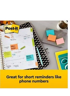 Post It Post-it Sticky Notes 12 pads/pack 38mm x 51mm 100 sheets/pad Neon Colors  - Image 5