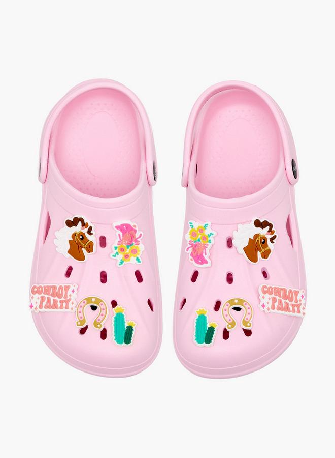 Aqua Girls Western Jibbitz Clogs - Image 1