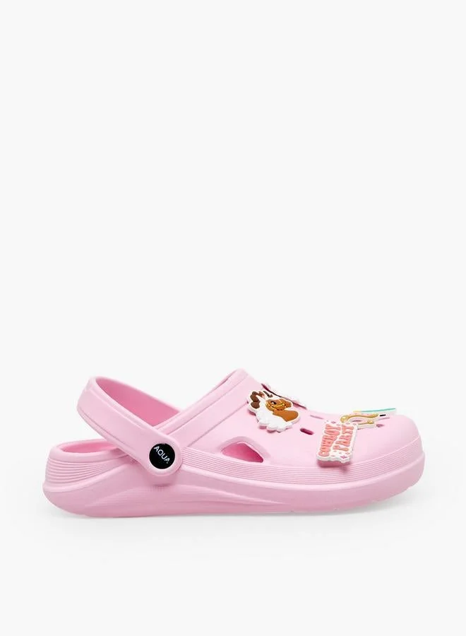 Aqua Girls Western Jibbitz Clogs