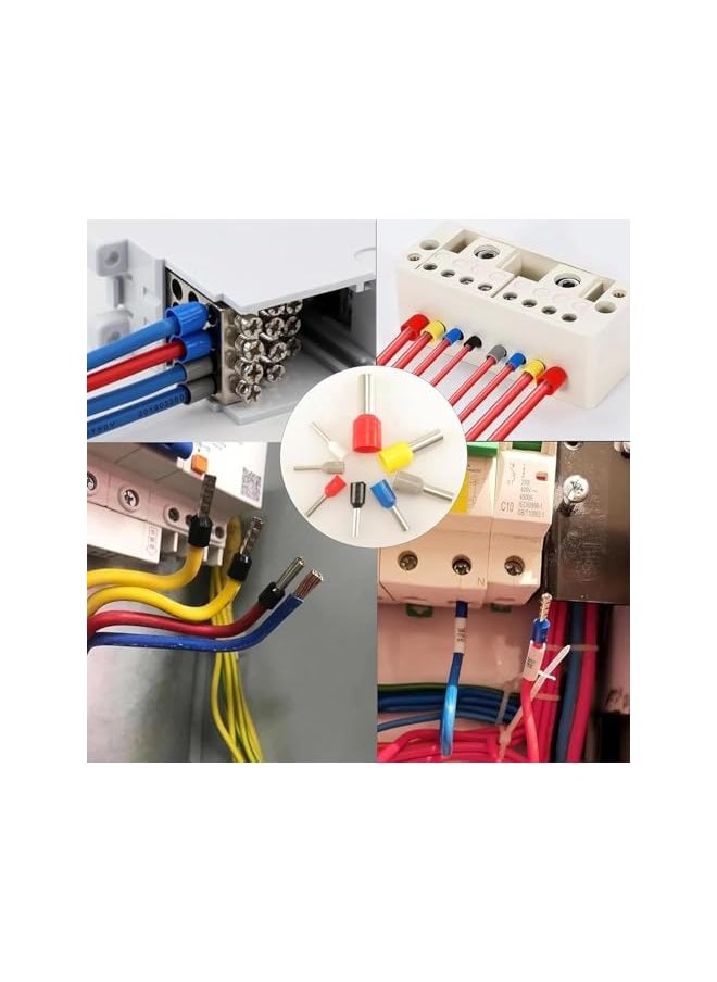 Wire Ferrule Kit, 900PCS AWG 22-7 Pin Terminal Connectors Wire Ferrule Kit,Wire Ferrules for Electric, Wire Ferrules Terminals Kit with 8 Types, Industrial, Power Control System, Etc